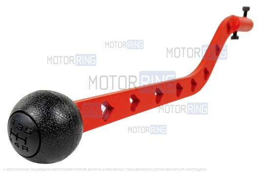 Ручка КПП удлиненная красная GTS Черви для ВАЗ 2101-2107, Лада 4х4 (Нива)