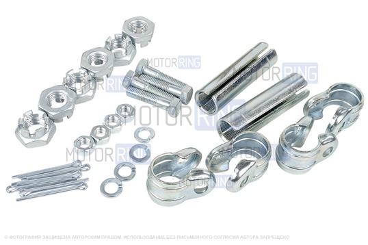 Комплект тяг рулевой трапеции ТРЕК Чемпион с крепежом и скруткой для ВАЗ 2101-2107