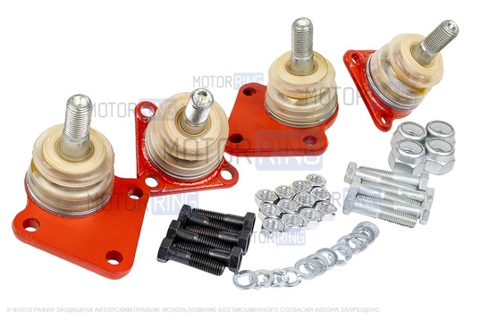 Шаровые опоры TRS Sport Трек (верхние с наклонным фланцем, нижние с удлиненным фланцем) для Лада 4х4 с 2016 г.в., Нива Легенд_1