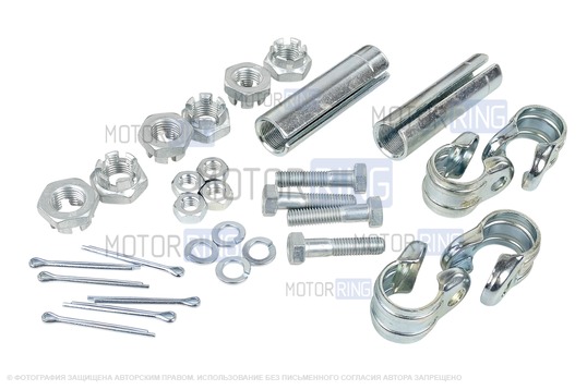 Комплект тяг рулевой трапеции Трек Чемпион S10 с крепежом для Лада Надежда, 4х4 (Нива) до 2009 г.в. без ГУР