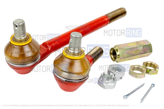 Комплект наконечников рулевых тяг Трек TRS с крепежом и скрутками для Лада 4х4 с 2009 г.в., Нива Легенд, Нива Тревел, Шевроле Нива