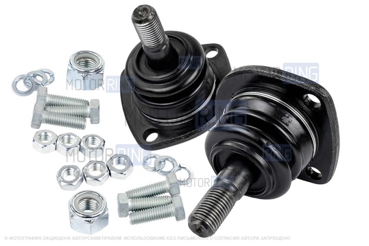 Шаровые опоры верхние Трек Классика (2шт) с крепежом для ВАЗ 2101-2107, Лада 4х4 (Нива) 1977-2009 г.в._1