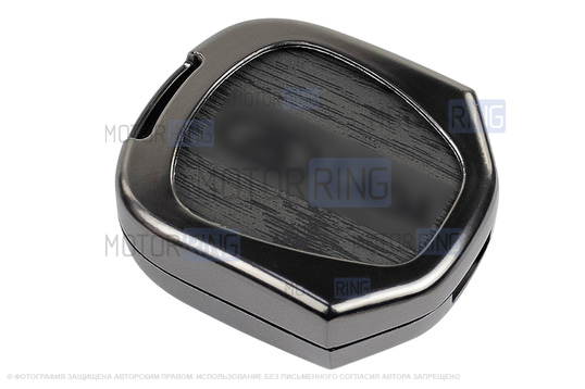 Алюминиевый чехол ключа Sal-Man с брелоком (текстура черного дерева) для Лада Приора, Калина, Калина 2, Гранта, Гранта FL до 2019 г.в. и с 2023 г.в., Датсун