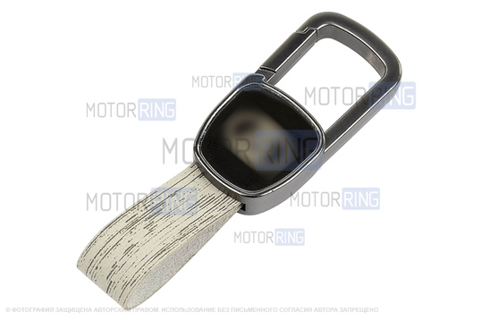 Алюминиевый чехол ключа Sal-Man с брелоком (текстура серого дерева) для Лада Приора, Калина, Калина 2, Гранта, Гранта FL до 2019 г.в. и с 2023 г.в., Датсун