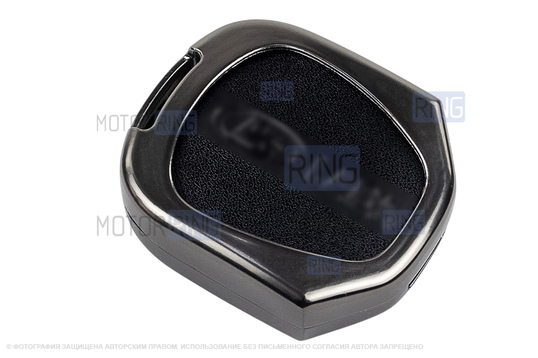 Алюминиевый чехол ключа Sal-Man с брелоком (черный с текстурой кожи) для Лада Приора, Калина, Калина 2, Гранта, Гранта FL до 2019 г.в. и с 2023 г.в., Датсун