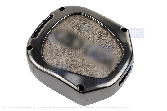 Алюминиевый чехол ключа Sal-Man с брелоком (серый с текстурой кожи) для Лада Приора, Калина, Калина 2, Гранта, Гранта FL до 2019 г.в. и с 2023 г.в., Датсун