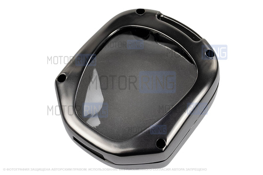 Алюминиевый чехол ключа Sal-Man с брелоком (текстура черного карбона) для Лада Приора, Калина, Калина 2, Гранта, Гранта FL до 2019 г.в. и с 2023 г.в., Датсун