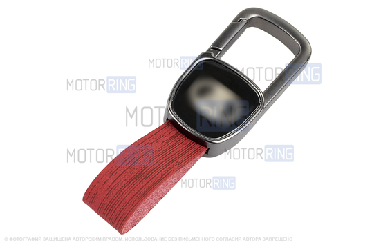 Алюминиевый чехол ключа Sal-Man с брелоком (текстура красного дерева) для Лада Веста, Икс Рей, Ларгус FL, Лада Гранта FL 2018-2023 г.в.