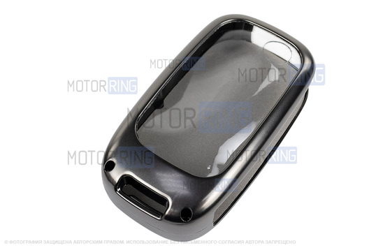 Алюминиевый чехол ключа Sal-Man с брелоком (текстура черного карбона) для Лада Веста, Икс Рей, Ларгус FL, Лада Гранта FL 2018-2023 г.в.