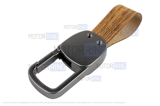 Алюминиевый чехол ключа Sal-Man с брелоком (текстура коричневого дерева) для Лада Ларгус