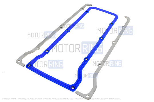Прижимные пластины клапанной крышки MR 4мм (неокрашенные) с силиконовой прокладкой ГБЦ CS20 Profi для ВАЗ 2101-2107, Лада 4х4, Нива Легенд, Нива Тревел, Шевроле Нива_1