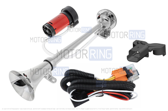 Рожковый воздушный звуковой сигнал SEM-ALI 140 c проводкой штатного подключения для Peugeot, Renault, Citroen 2 поколения, Лада Ларгус, Ларгус FL, Икс Рей, Веста_1