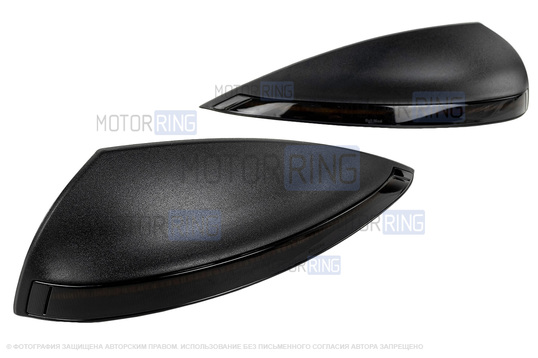 Реснички на фары Sal-Man темное стекло с ДХО и динамическими повторителями поворотников для Лада Приора