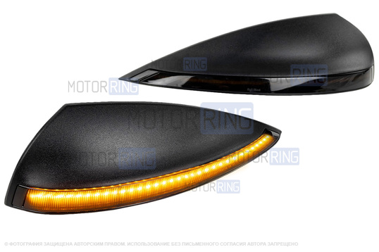 Реснички на фары Sal-Man темное стекло с ДХО и динамическими повторителями поворотников для Лада Приора