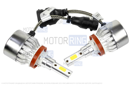 Светодиодные лампы C6 с цоколем H11 36W 3800LM для Лада Нива Легенд, Гранта-Калина, Ларгус, Веста, Икс Рей, Приора, Шевроле/Лада Нива, Датсун