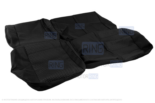 Обивка (не чехлы) сидений Recaro (черная ткань, центр Ультра) для ВАЗ 2111, 2112, Лада Приора хэтчбек, универсал