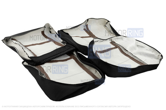 Обивка (не чехлы) сидений Recaro (черная ткань, центр Ультра) для ВАЗ 2111, 2112, Лада Приора хэтчбек, универсал