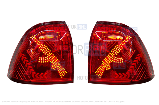 Задние красные диодные фонари АК для Лада Приора_1
