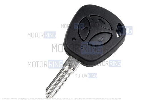 Штатный ключ замка зажигания Норма с алюминиевым чехлом (текстура черного дерева) для Лада Приора, Калина, Калина 2, Гранта, Гранта FL до 2019 г.в. и с 2023 г.в., Датсун