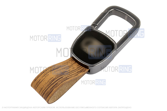 Ключ замка ажигания Норма, обучающий ключ с чипом и алюминиевый чехол (текстура коричневого дерева) для Лада Приора, Калина, Калина 2, Гранта, Гранта FL до 2019 г.в. и с 2023 г.в., Датсун