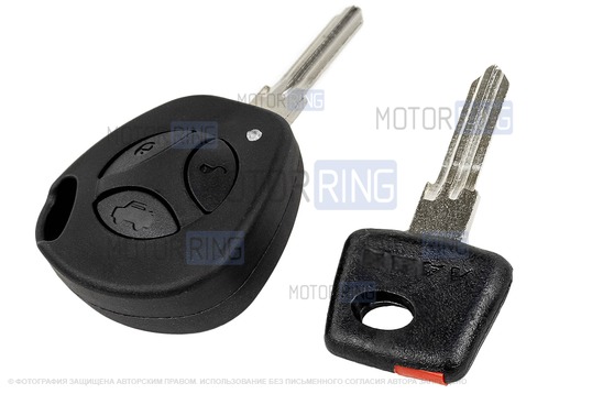 Ключ замка ажигания Норма, обучающий ключ с чипом и алюминиевый чехол (текстура черного карбона) для Лада Приора, Калина, Калина 2, Гранта, Гранта FL до 2019 г.в. и с 2023 г.в., Датсун