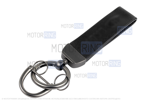 Корпус ключа зажигания без чипа с алюминиевым чехлом (черный с текстурой кожи) для Лада Ларгус