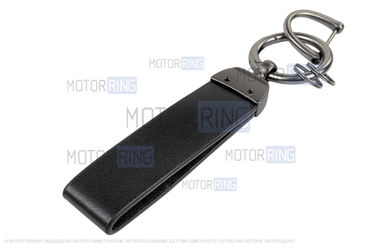 Корпус ключа зажигания без чипа с алюминиевым чехлом (черный с текстурой кожи) для Лада Ларгус
