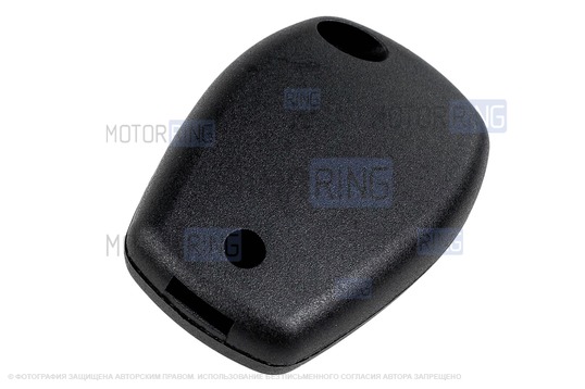 Корпус ключа зажигания без чипа с алюминиевым чехлом (коричневый с текстурой кожи) для Лада Ларгус