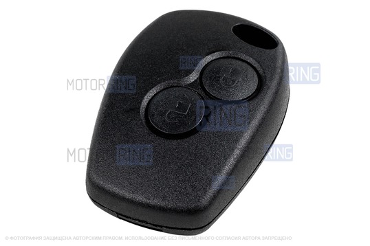 Корпус ключа зажигания без чипа с алюминиевым чехлом (серый с текстурой кожи) для Лада Ларгус