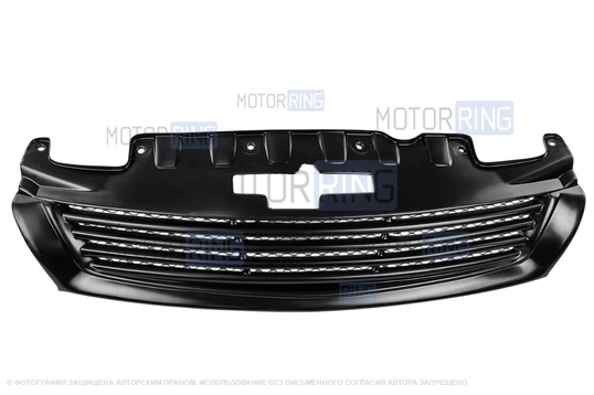 Решетка радиатора 21192 4 полосы с сеткой для Лада Калина 2_1