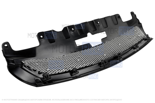 Решетка радиатора 21192 4 полосы с сеткой для Лада Калина 2