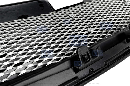 Решетка радиатора 21192 4 полосы с сеткой для Лада Калина 2