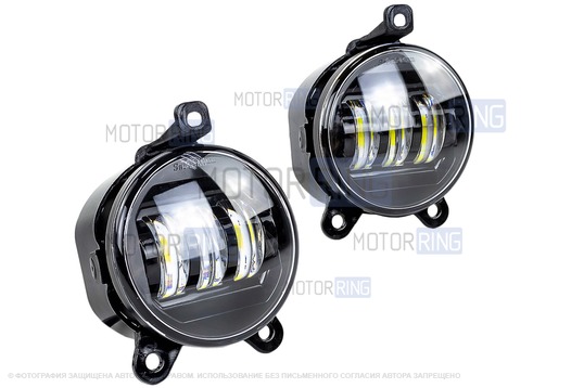 Диодные ПТФ Sal-Man 30W 2800lux для Лада Приора, Шевроле Нива с 2009 года, Лада Нива 2123, ГАЗ Газель