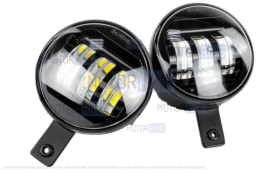 Диодные ПТФ Sal-Man 50W 4600lux 3 линзы для Hyundai ix35, Tucson 2