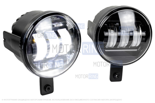 Двухцветные диодные ПТФ Sal-Man 50W 4600lux 3 линзы для Hyundai ix35, Tucson 2