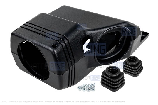 Кожух рулевой колонки нового образца с винтами и пыльниками подрулевых переключателей под старую панель для ВАЗ 2110-2112_1