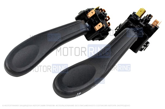 Комплект подрулевых переключателей нового образца с пыльниками (без провода) для ВАЗ 2108-21099, 2110-2112, 2113-2115, Шевроле Нива, Лада Нива Тревел