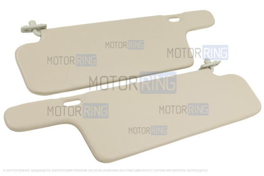 Солнцезащитные козырьки с зеркалом, крючками и комплектом саморезов для ВАЗ 2108-21099, 2113-2115