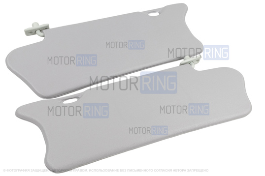 Солнцезащитные козырьки с зеркалом, крючками и комплектом саморезов для ВАЗ 2110-2112