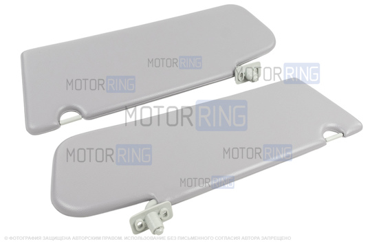 Солнцезащитные козырьки с зеркалом, крючками и комплектом саморезов для Шевроле Нива, Лада Нива Тревел