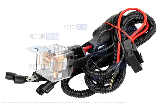 Проводка штатного подключения звукового сигнала SEM-ALI (135, 140, 145) с реле для Mazda 1 и 2 поколений, Mitsubishi 2 поколения, Волга_1