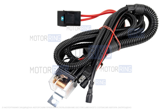 Проводка штатного подключения звукового сигнала SEM-ALI (135, 140, 145) с реле для Mazda 1 и 2 поколений, Mitsubishi 2 поколения, Волга