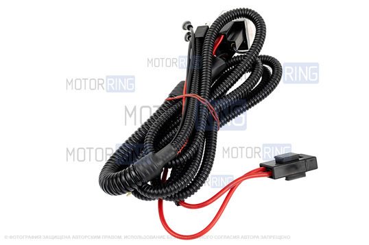 Проводка штатного подключения звукового сигнала SEM-ALI (135, 140, 145) с реле для Mazda 1 и 2 поколений, Mitsubishi 2 поколения, Волга