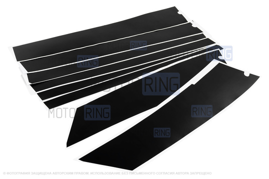 Накладки стоек дверей черные матовые для Лада Гранта, Гранта FL лифтбек