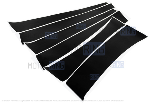 Накладки стоек дверей черные матовые для Шевроле Нива, Лада Нива Тревел