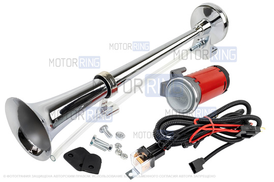 Рожковый воздушный звуковой сигнал SEM-ALI 140 c проводкой штатного подключения для Suzuki 2 поколения, Toyota 1 и 2 поколений_1