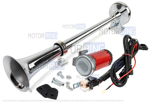 Рожковый воздушный звуковой сигнал SEM-ALI 140 c проводкой штатного подключения для Honda 2 поколения_1