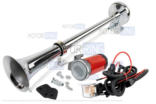 Рожковый воздушный звуковой сигнал SEM-ALI 140 c проводкой штатного подключения для Peugeot, Renault, Citroen 2 поколения, Лада Ларгус, Ларгус FL, Икс Рей, Веста_1