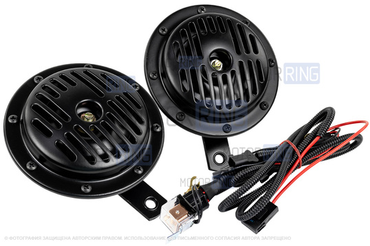 Дисковый воздушный звуковой сигнал SEM-ALI 135 c проводкой штатного подключения для Chevrolet, Nissan, Opel, Volvo 2 поколения, Ford 1 и 2 поколений_1