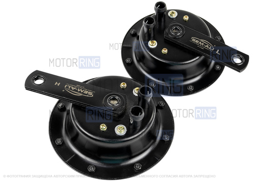 Дисковый воздушный звуковой сигнал SEM-ALI 135 c проводкой штатного подключения для Chevrolet, Nissan, Opel, Volvo 2 поколения, Ford 1 и 2 поколений